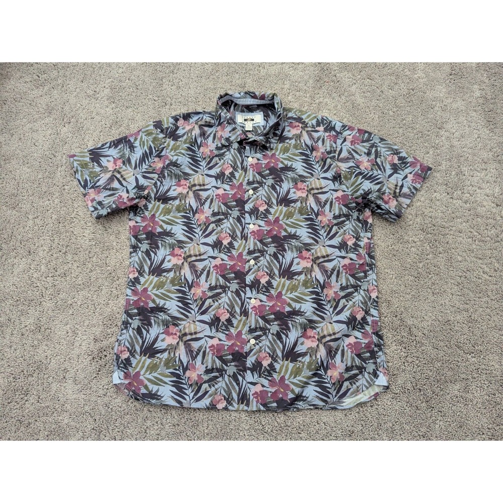 Jason Abboud Button Up Shirt Mens Extra Large Floral‎ Casual